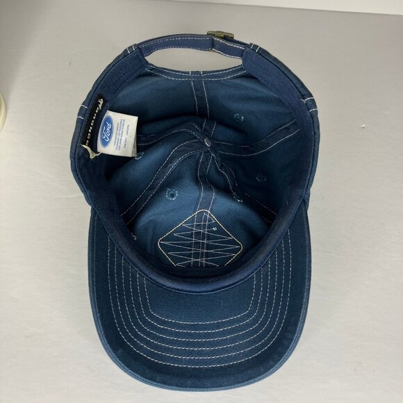 Ford Bronco Hat Men's Blue Bigfoot Sasquatch Patch Adjustable Strapback - Picture 7 of 9